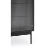 Mueble aparador diseño moderno y minimalista negro y vidrio 8