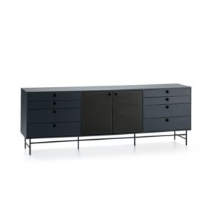 Mueble aparador diseño moderno industrial azul y negro (1)