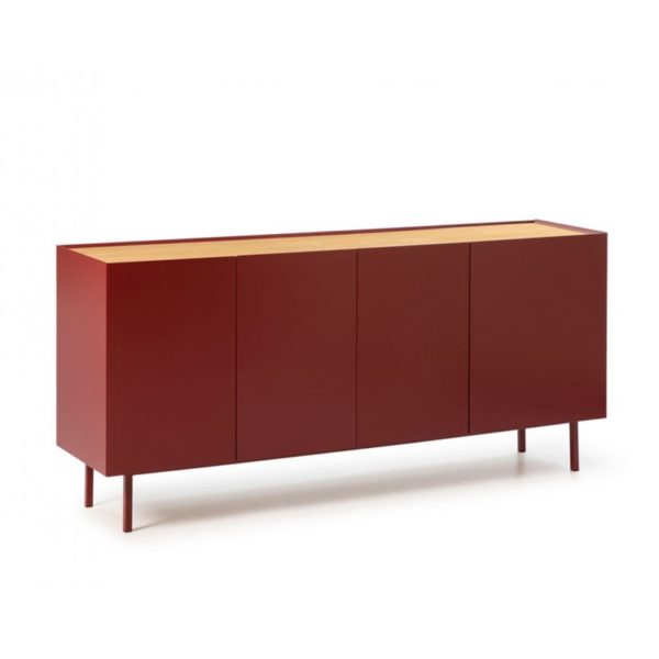 Mueble aparador diseño moderno nórdico minimalista rojo (4)