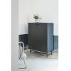 Mueble auxiliar diseño moderno industrial azul y negro 3