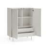 Mueble auxiliar diseño moderno minimalista blanco 6
