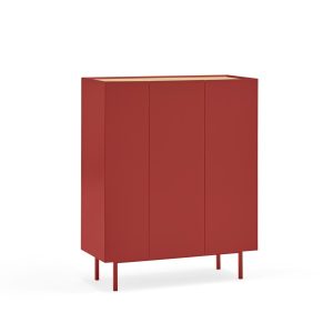 Mueble auxiliar diseño moderno nórdico minimalista rojo 7