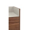 Mueble auxiliar diseño moderno y minimalista nogal y metal gris 3