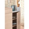 Mueble auxiliar diseño moderno y minimalista roble y metal gris 2