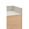 Mueble auxiliar diseño moderno y minimalista roble y metal gris 3