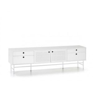 Mueble tv diseño moderno industrial blanco (2)