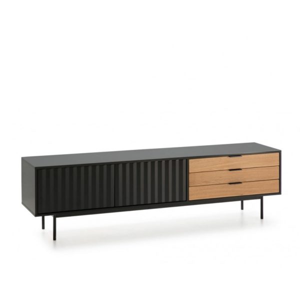 Mueble tv diseño moderno minimalista negro (1)