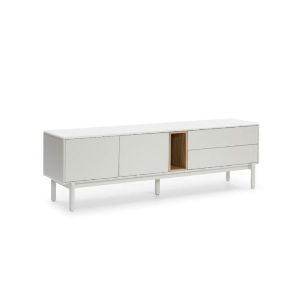 Mueble tv diseño moderno nórdico y vanguardista blanco roto (1)