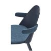 Silla diseño nordico minimalista con reposabrazos azul 8