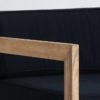 28119 Sillón de diseño rústico nórdico SCIACCA 92 madera color natural y cojines negros - Imagen 4