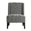 27127 Sillón de diseño vintage ENNA tela blanco y negro dibujos geométricos - Imagen 6