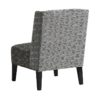 27127 Sillón de diseño vintage ENNA tela blanco y negro dibujos geométricos - Imagen 4
