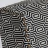 27127 Sillón de diseño vintage ENNA tela blanco y negro dibujos geométricos - Imagen 5