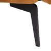 152610 Sofá de 3 plazas de diseño moderno 232 tapizado color ocre y patas hierro negro - Imagen 4