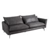 152781 Sofá de 3 plazas de diseño vintage industrial 232 tapizado gris y patas hierro negro - Imagen 2