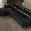 KM5002-R Sofá rinconera 291 de diseño chaise longue tapizado en piel mecanismos relax - Imagen 4
