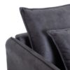 152780 Sofá de 2 plazas de diseño vintage industrial 232 tapizado gris y patas hierro negro - Imagen 4