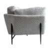 28045 Sofá de diseño moderno GIDYA 235 tela blanco y negro con patas acero negro - Imagen 2