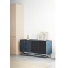 mueble aparador diseño moderno industrial azul y negro 3