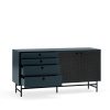 mueble aparador diseño moderno industrial azul y negro 5