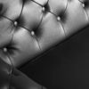 FL1838-1P-NEGRO Sillón de diseño tapizado en piel capitoné y acero - Imagen 4