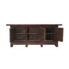 BB934 Aparador de diseño oriental chino 230 madera color rojo envejecido - Imagen 4