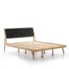 15755/00 Cama de diseño nórdico 157X205 madera de fresno y entrelazado negro - Imagen 3