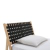 15780/00 Cama de diseño nórdico 112x205 madera de fresno y entrelazado negro - Imagen 4