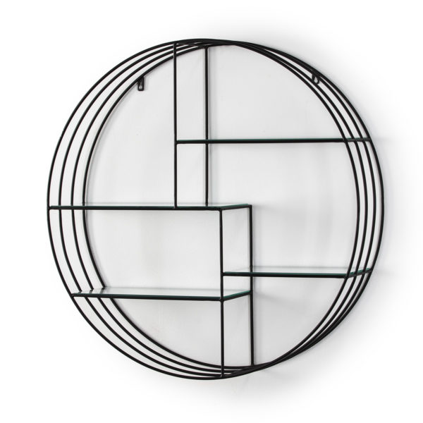 69548/00 Estantería de diseño vintage 91 metal y cristal