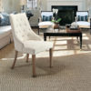 687355 Silla ANTICA II diseño clásico con capitoné madera natural y tapizado blanco - Imagen 2