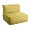 127306 Sillón puff para exterior GISSELE 70 bastidor aluminio tapicería mostaza - Imagen 3