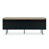 Mueble de diseño minimalista acabado negro y roble 3