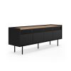 Mueble de televisión diseño minimalista negro y nogal 1