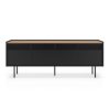 Mueble de televisión diseño minimalista negro y nogal 3