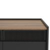 Mueble de televisión diseño minimalista negro y nogal 5