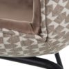 152589 Silla de diseño vintage terciopelo visón y estampado geométrico parte trasera - Imagen 4