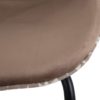 152589 Silla de diseño vintage terciopelo visón y estampado geométrico parte trasera - Imagen 5