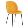 152588 Silla de diseño vintage terciopelo ocre y estampado geométrico parte trasera - Imagen 6