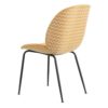 152588 Silla de diseño vintage terciopelo ocre y estampado geométrico parte trasera - Imagen 3
