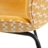 152588 Silla de diseño vintage terciopelo ocre y estampado geométrico parte trasera - Imagen 4