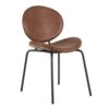 153098 Silla de diseño vintage industrial símil piel camel asiento curvado - Imagen 6