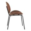 153098 Silla de diseño vintage industrial símil piel camel asiento curvado - Imagen 2