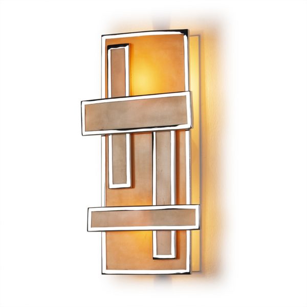 65673/00 Aplique lámpara de pared diseño moderno 52 ámbar y plateado