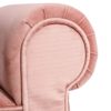 121163 Banqueta de diseño clásico 104 tapizado rosa y patas de madera - Imagen 4