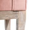 121163 Banqueta de diseño clásico 104 tapizado rosa y patas de madera - Imagen 2