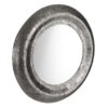 105934 Espejo redondo de diseño vintage 64 de metal acabado plata - Imagen 3