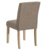151057 Silla de diseño clásico tapizado capitoné tono taupe y patas de madera - Imagen 5