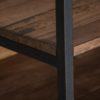27043 Estantería de diseño industrial BERN 203 hierro negro y madera natural - Imagen 4