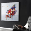 721745 Lienzo de diseño moderno PARTITURA 120x120 pintura acrílica - Imagen 2