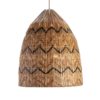 29954/00 Lámpara de techo de diseño étnico 60 mimbre color natural con zig zag negro - Imagen 3